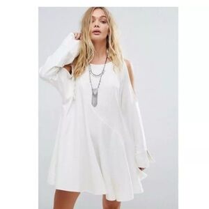 Free People White Tunic Shirt Dress